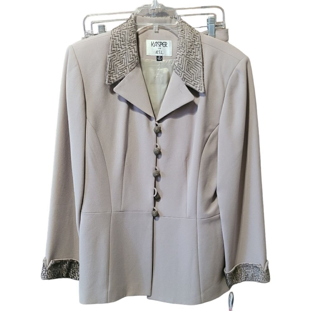 Kasper beaded suit 12